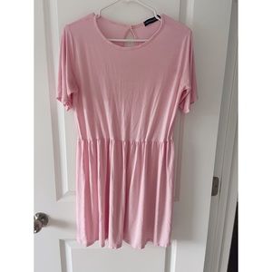 Pink T-shirt dress